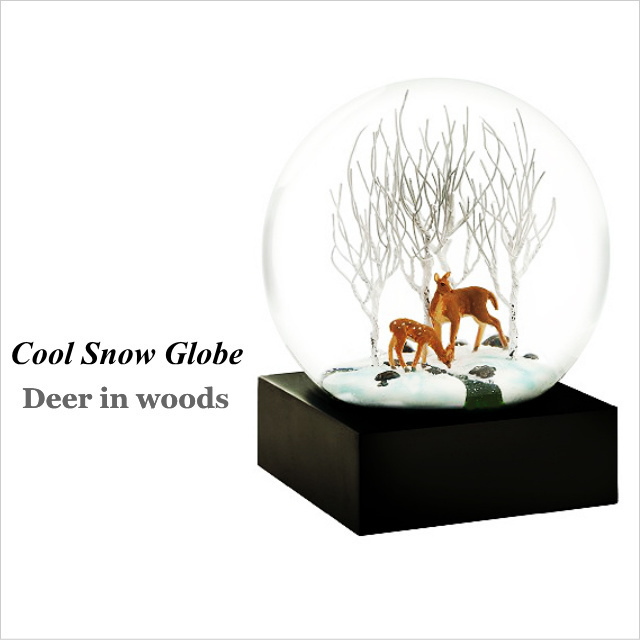 スノードーム 冬 雪 クリスマス Cool Snow Globe Deer in woods クール 